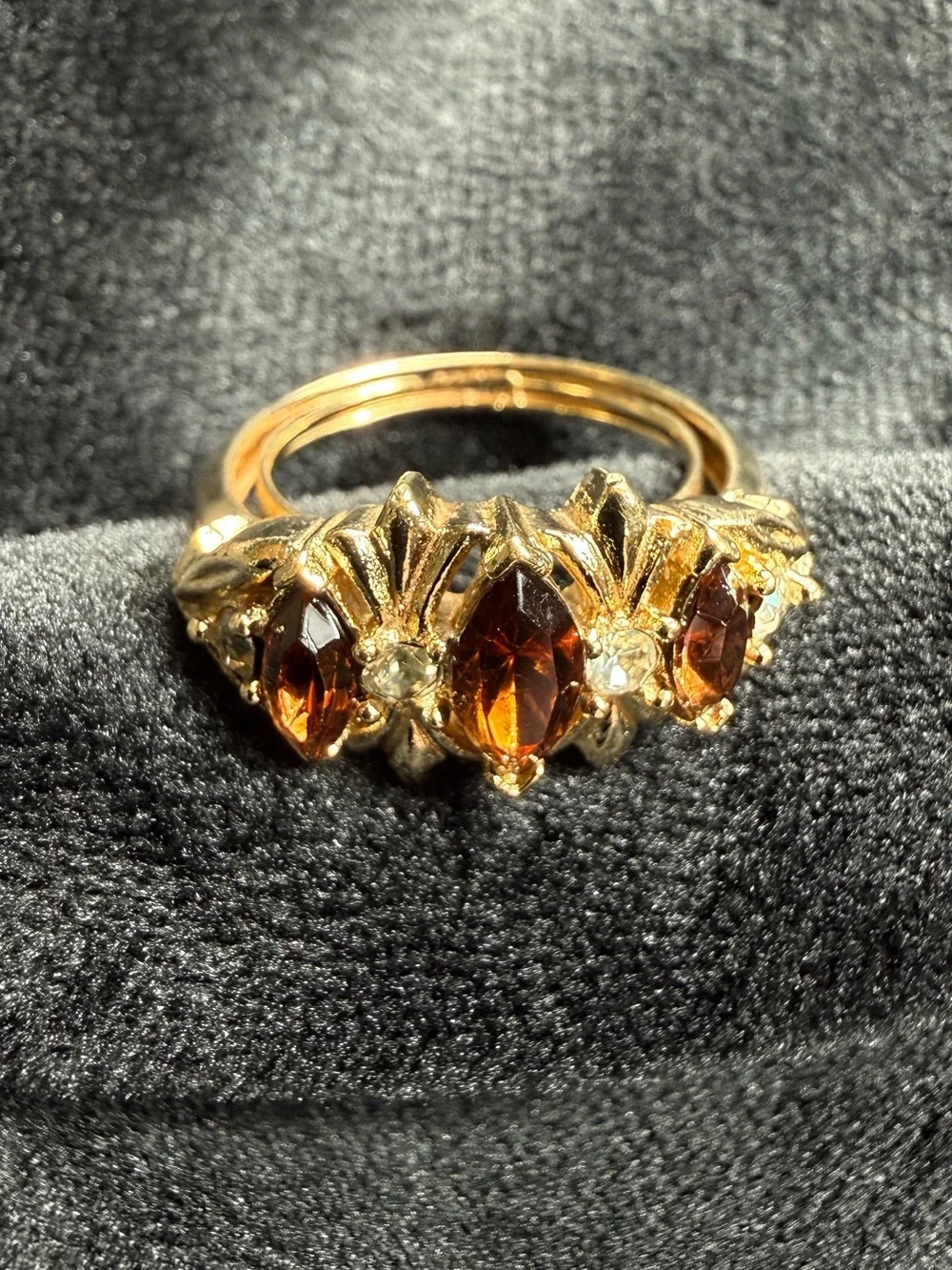 Vintage Avon “Royal Occasion” gold tone ring.